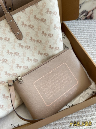 Coach Reversible City Tote With Horse And Carriage Print