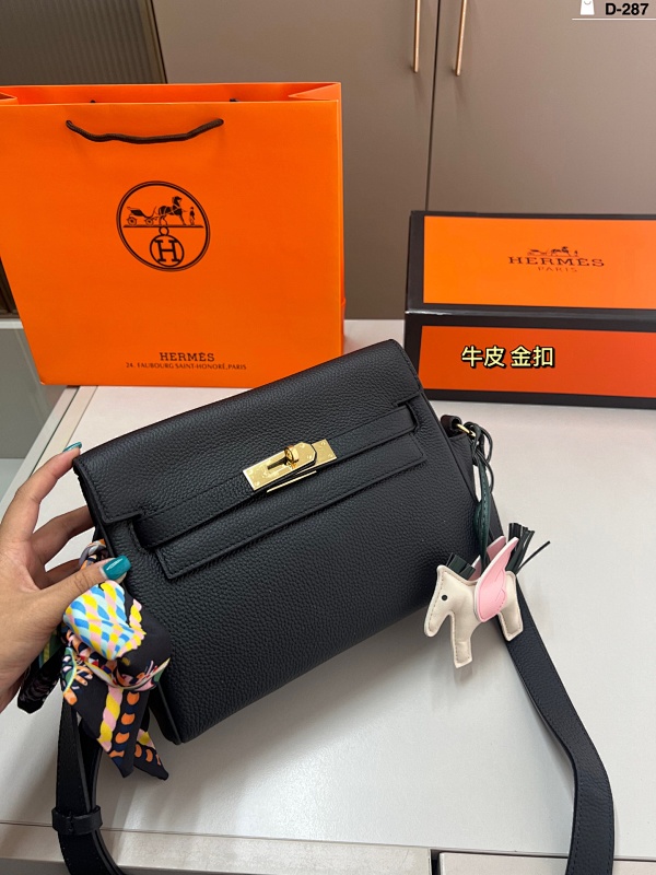 Hermes Kelly Messenger 25 Black
