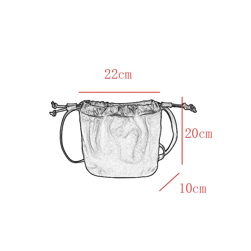 Soft Leather Drawstring Bucket Bag