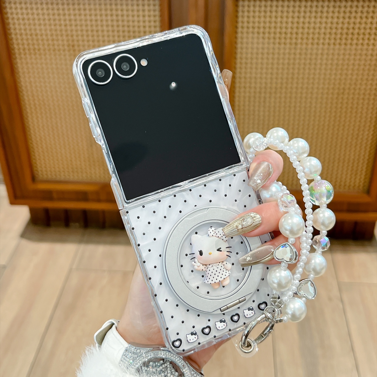 Galaxy Z Flip 8 Protective Case Clear - back view