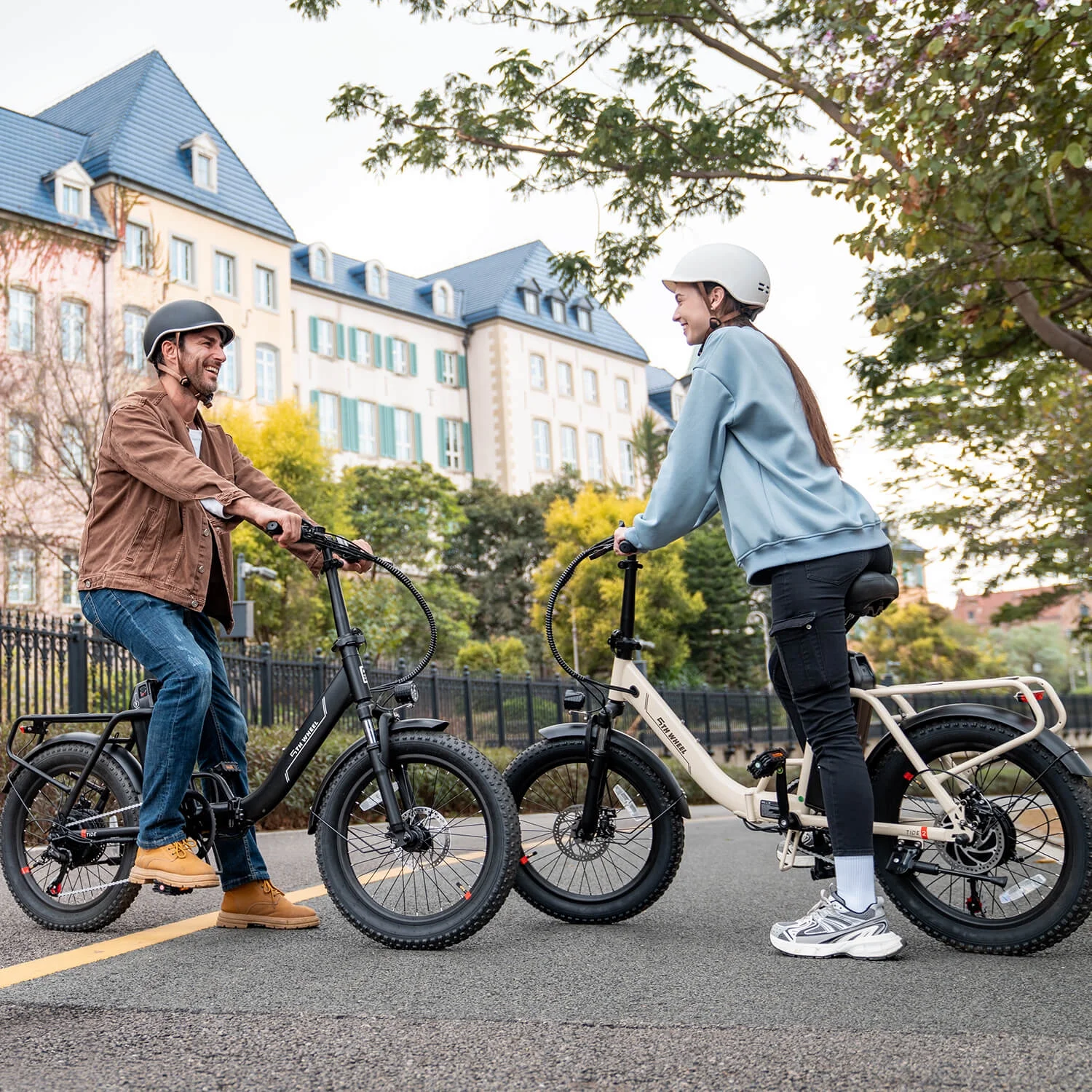 5TH WHEEL W11B 20in Folding Fat Tire Electric Bike, 500W