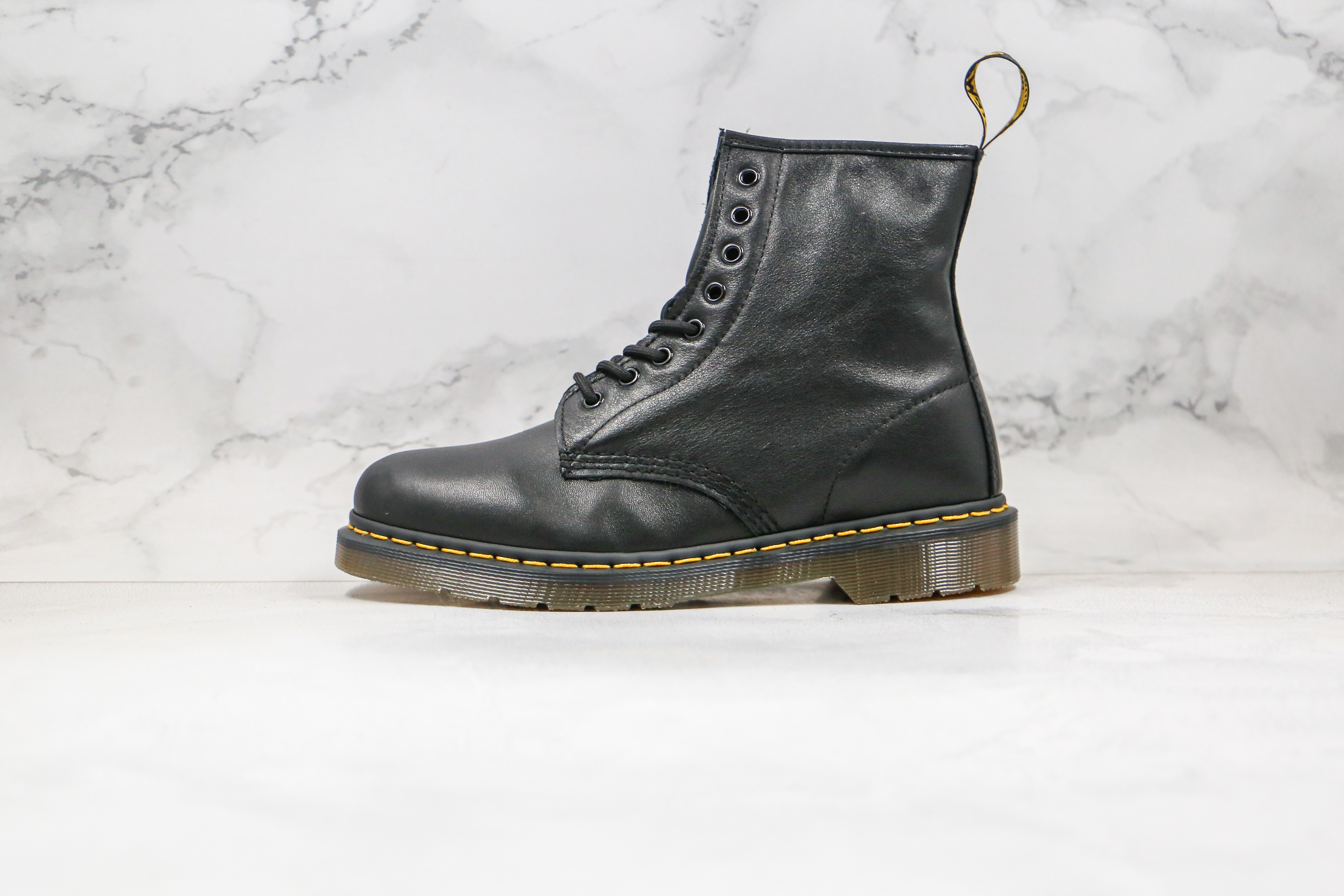 Dr. Martens 1460 Black Soft Leather 8-Eye Lace-Up Boots