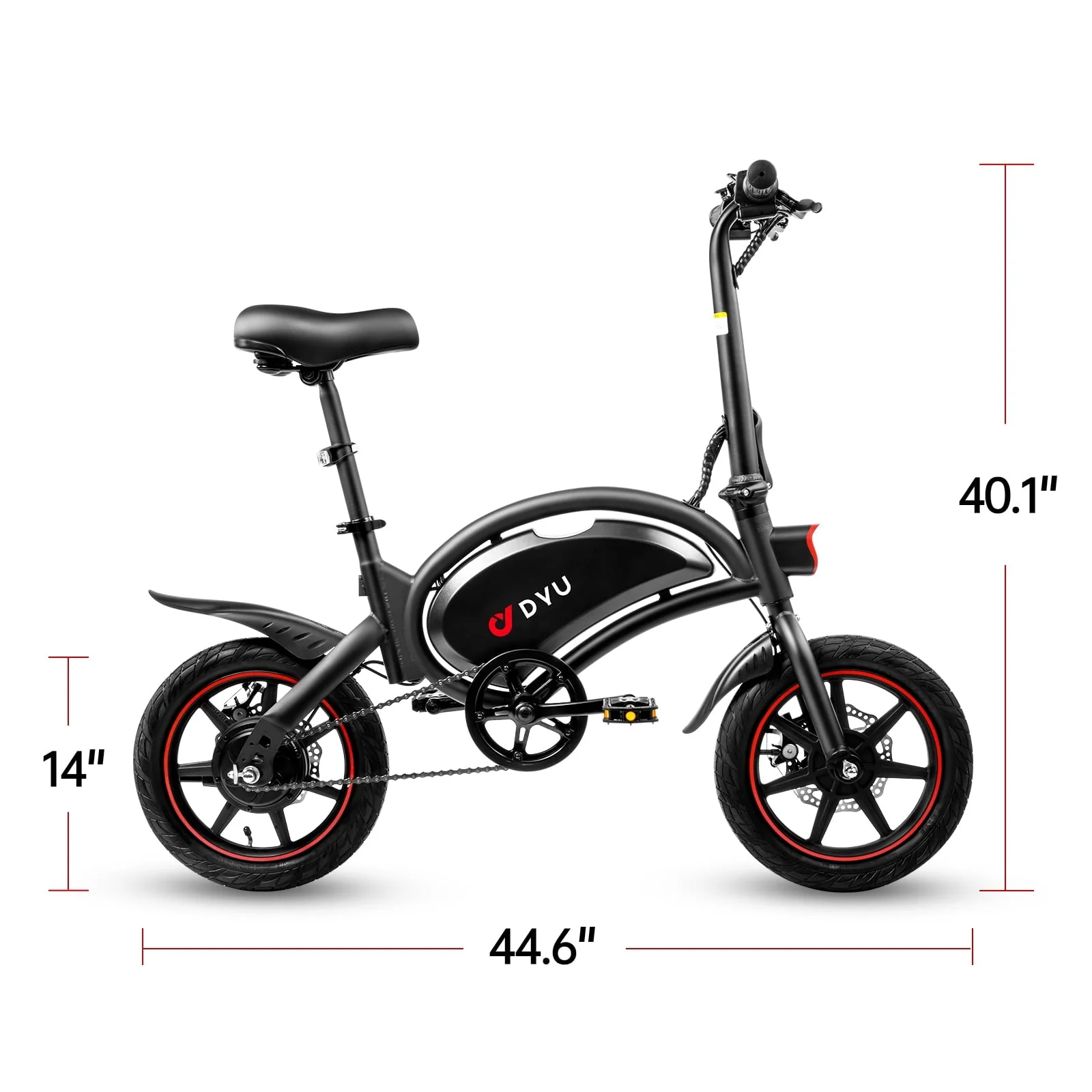 DYU 14in Folding Electric Bike, 250W, 36V 10Ah