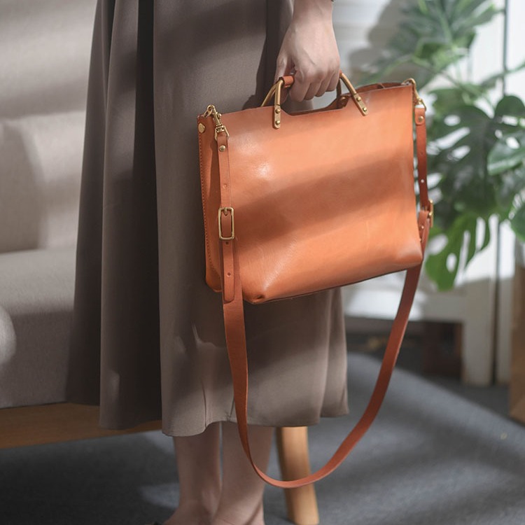 Soft-Structured Leather Satchel