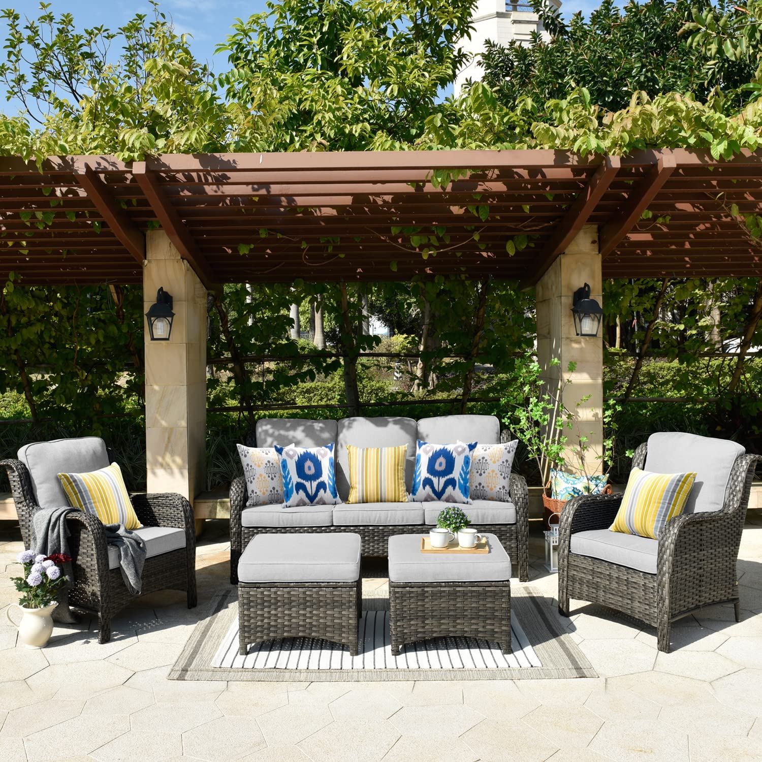 Patio Furniture Sets Conversation Set All Weather Wicker High