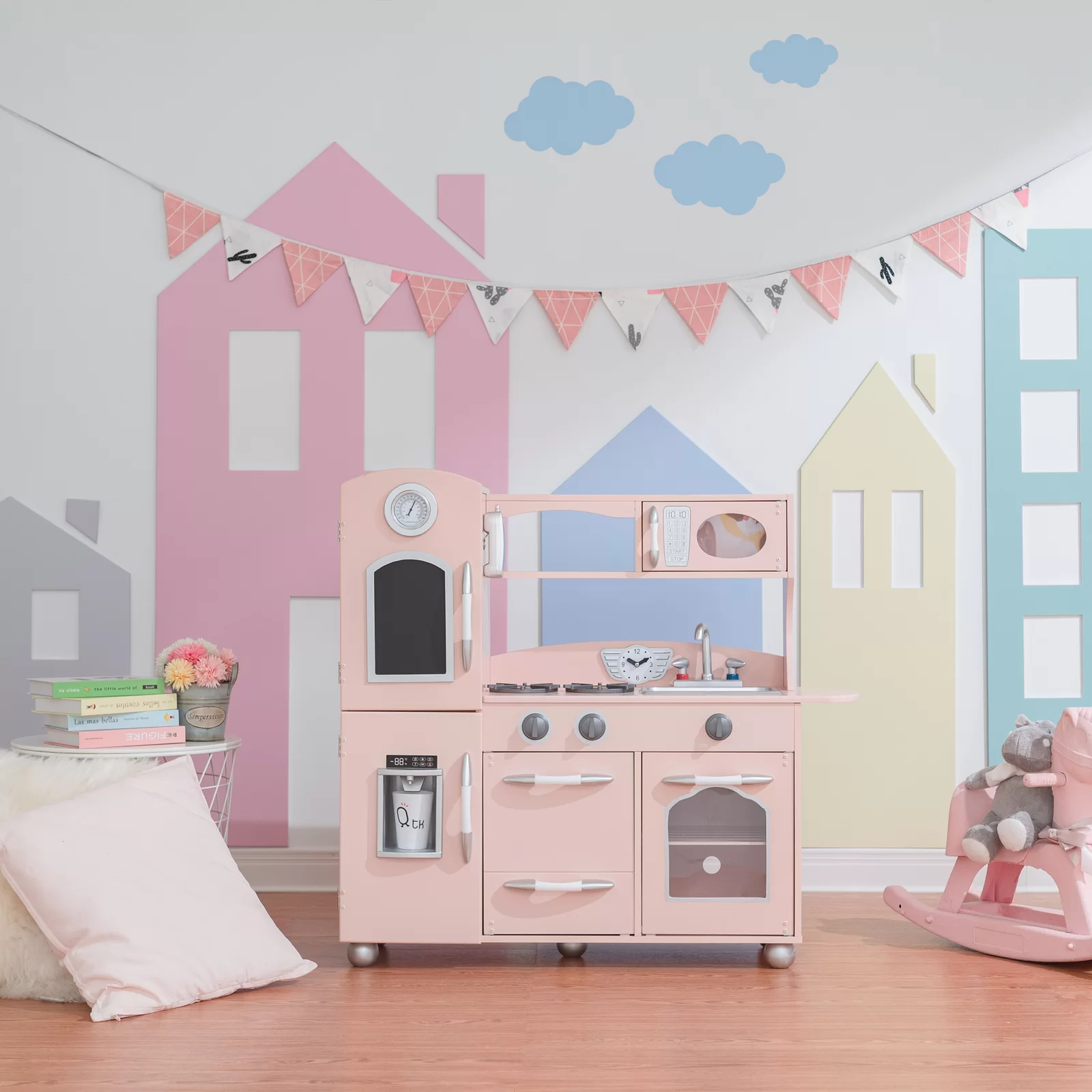 Wooden Play Kitchen Set