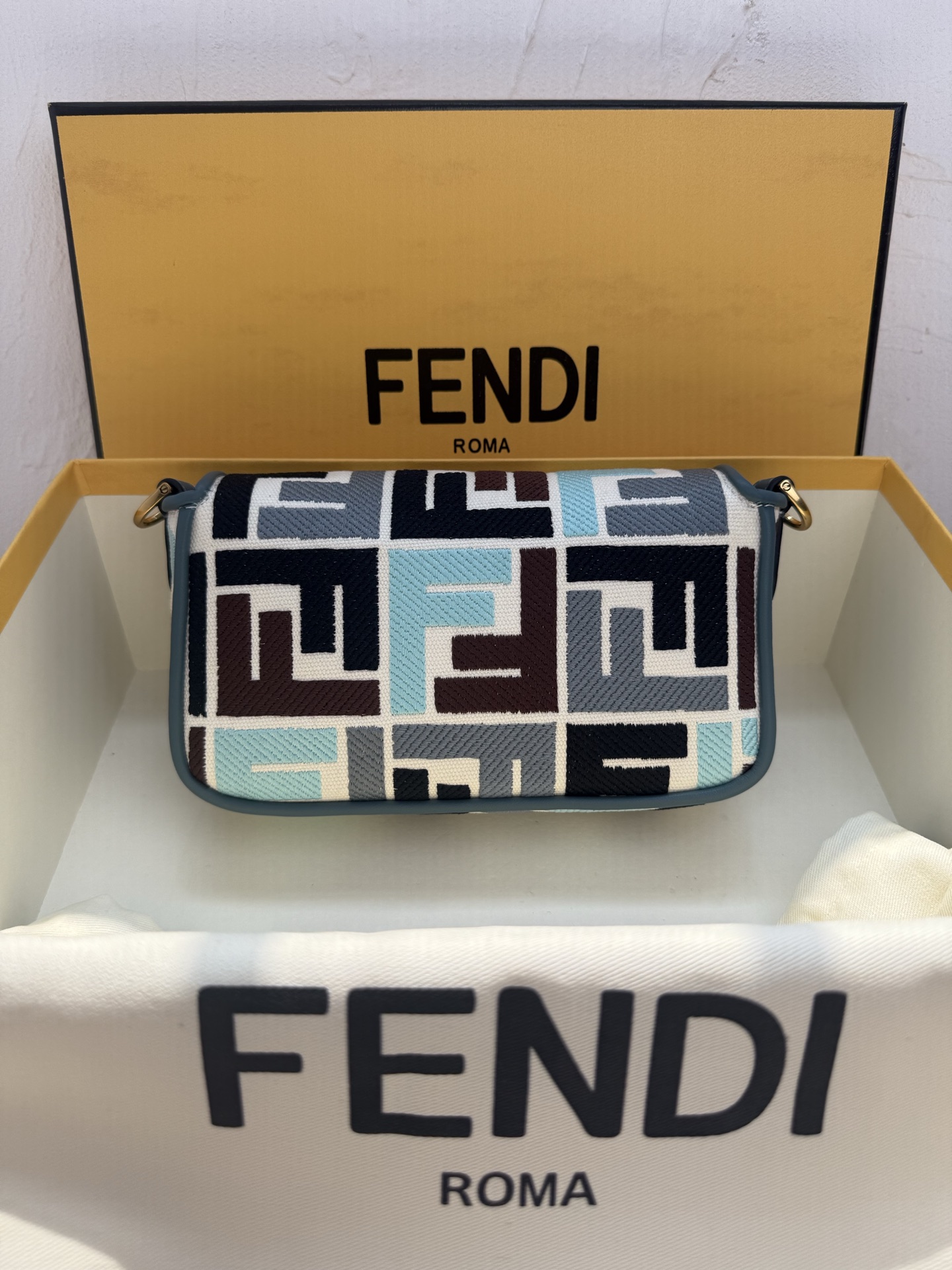 Fendi Mini Baguette FF Embroidery