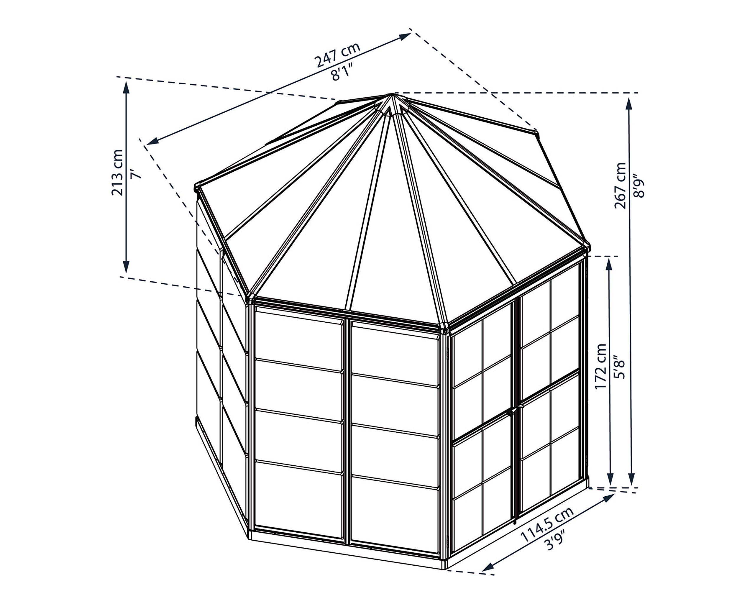 Canopia Oasis Greenhous - 7' x 8' x 9' - Gray