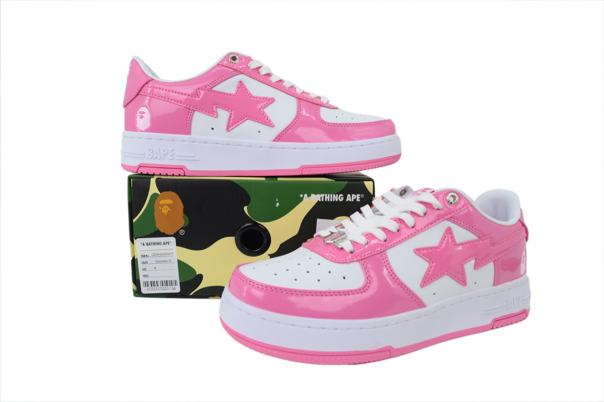 BATHING APE Peach Red White OXZ-SHMX30-491P