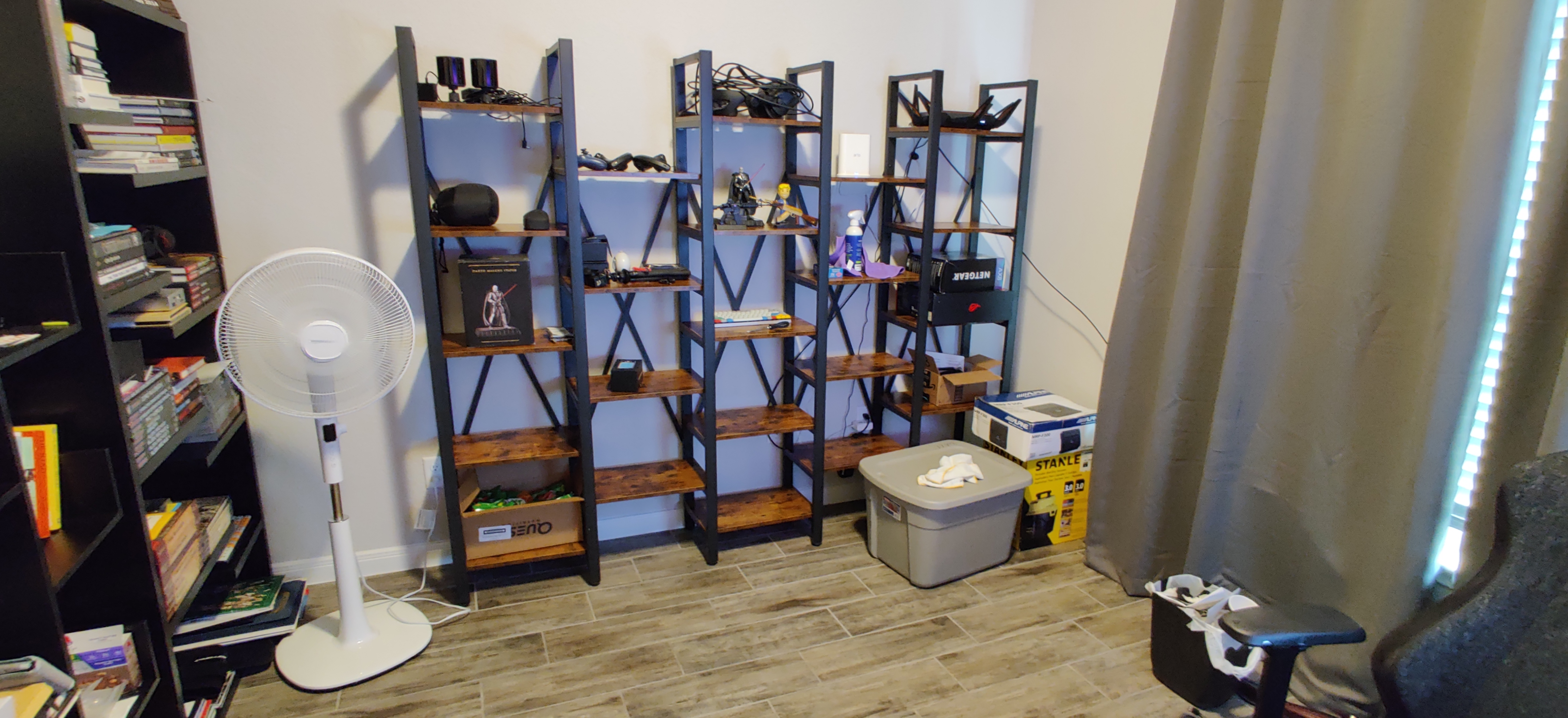 Rustic Super Wide 86 Inch 5 Tier Bookcase with 23 Shelves