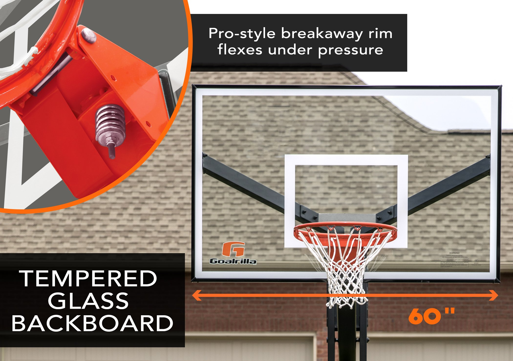 Goalrilla FT Basketball Hoops with Tempered Glass Basketball
