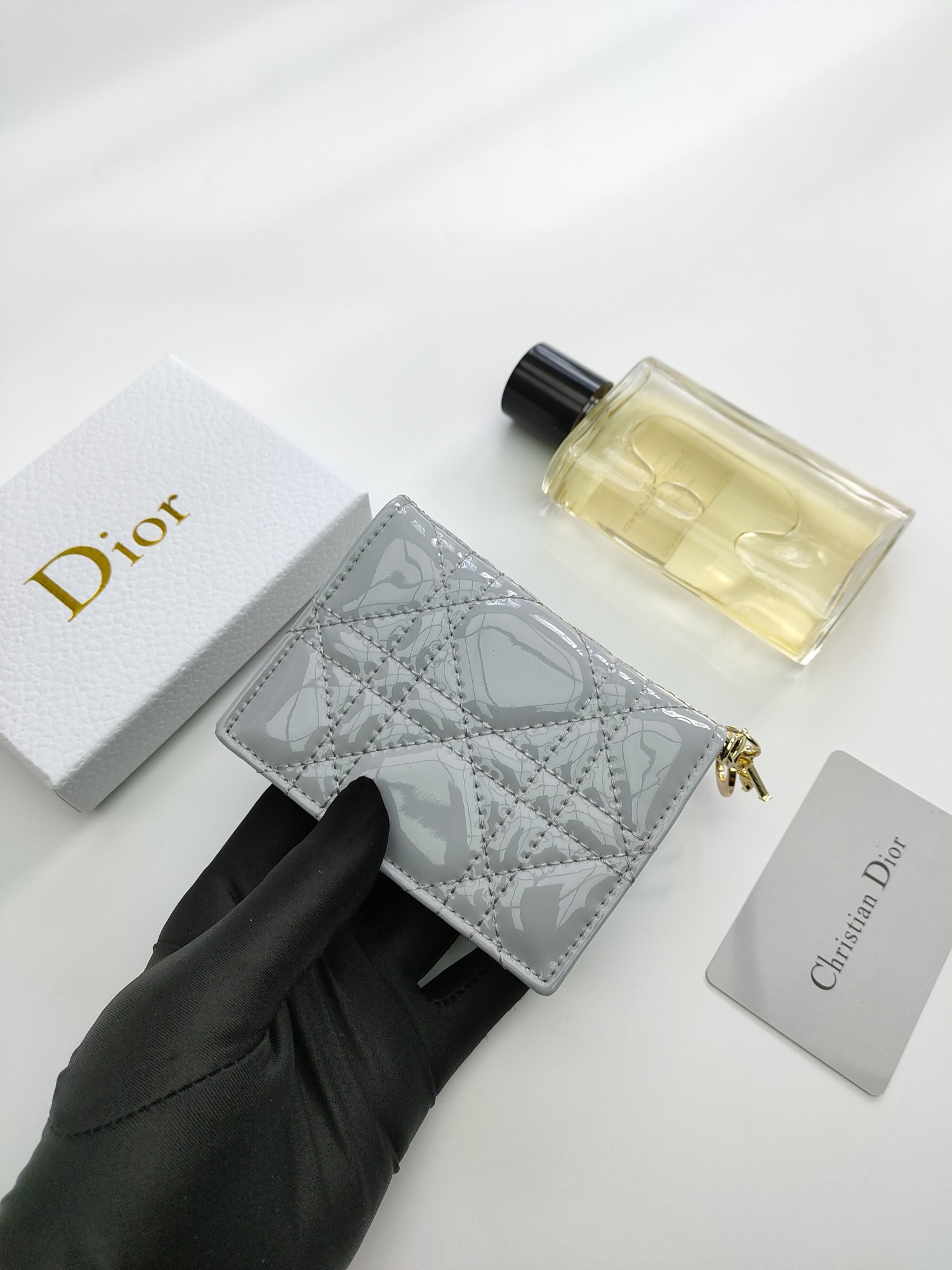 Dior Caro Card Holder Quilted