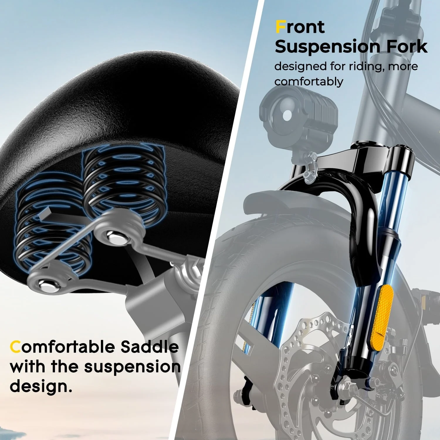 SOHAMO Folding Electric Bike, 400W, 36V 10Ah