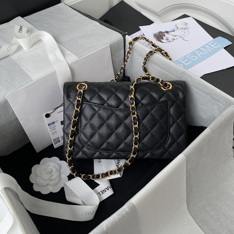 Chanel A01113 Black Double Flap Bag