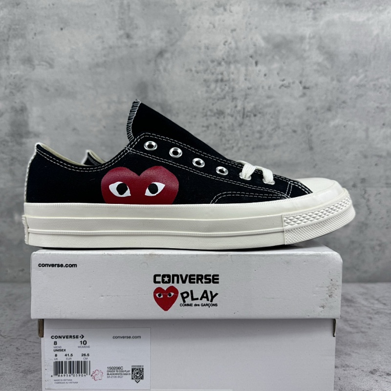Converse Chuck Taylor 70s x CDG Play Black High Top