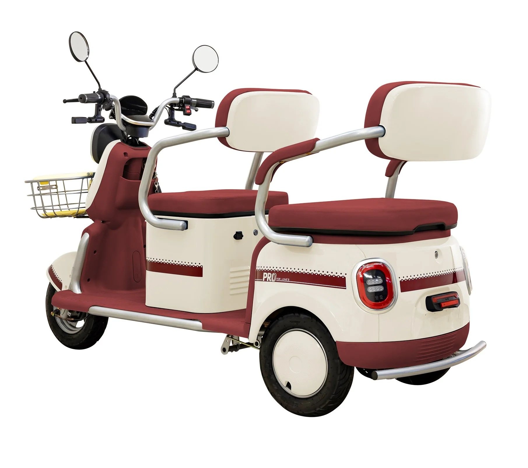 Massimo MGC Two-Seat 3-Wheel Electric Cart, Blue