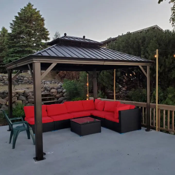 12 Ft. W x 10 FT. D Aluminum Patio Gazebo