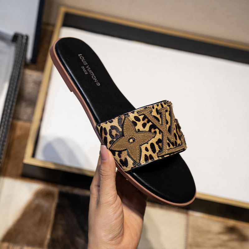 Louis Vuitton Leopard Monogram Slides