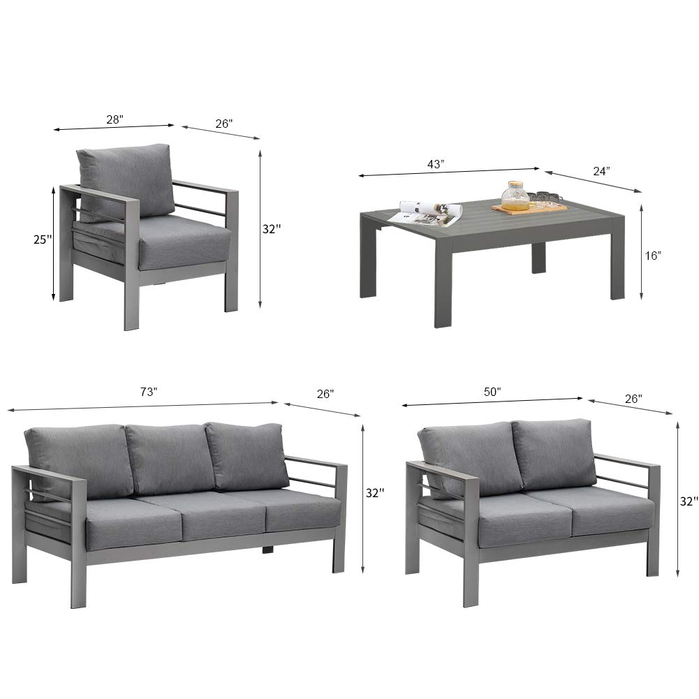 Aluminum Patio Furniture Set