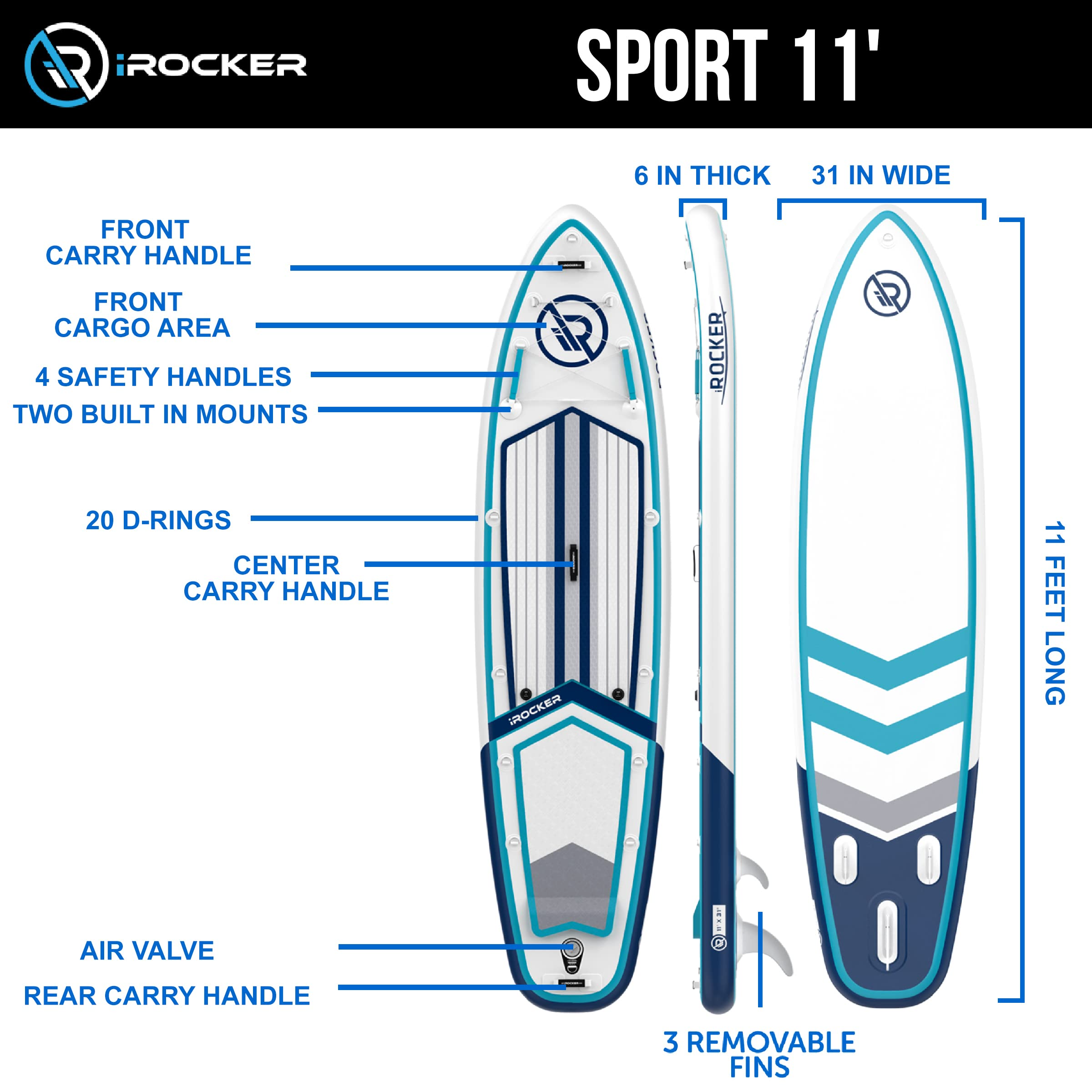 Inflatable Stand Up Paddle Board with Premium SUP Accessories
