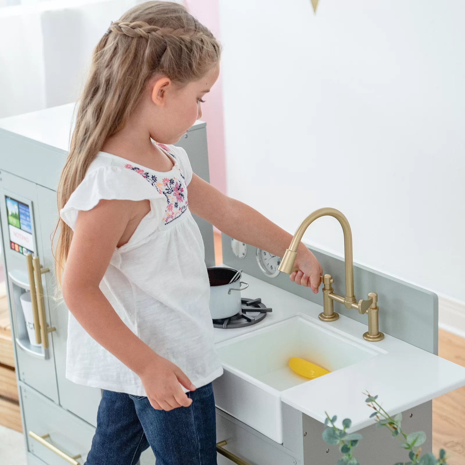 Play Kitchen Toddler Pretend 2 pcs Play Set with Accessories &