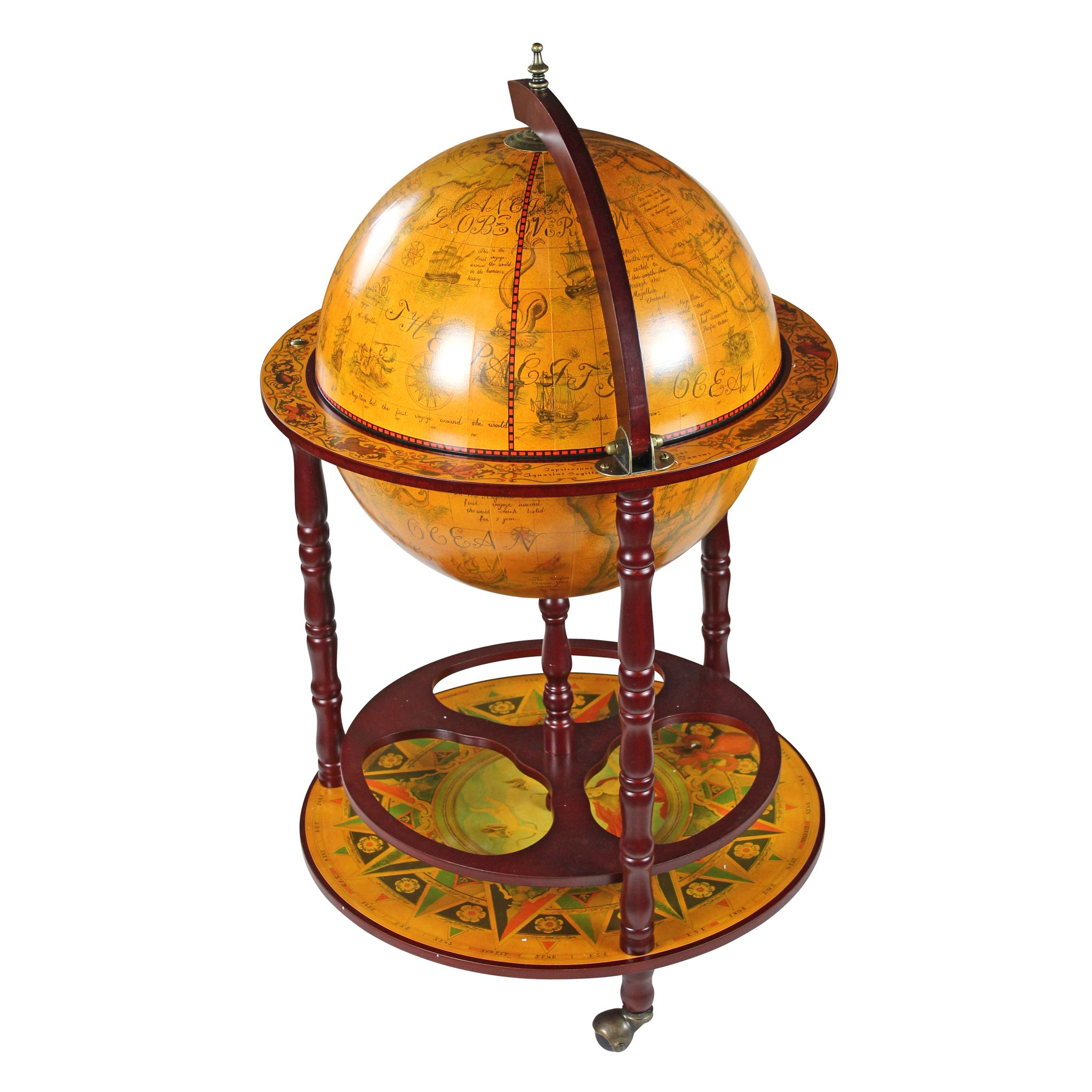Design Toscano Sixteenth-Century Italian Replica Globe Bar Cart