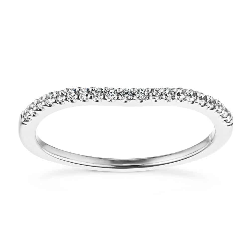 Frost Round Lab Grown Diamond Pave Curved Band