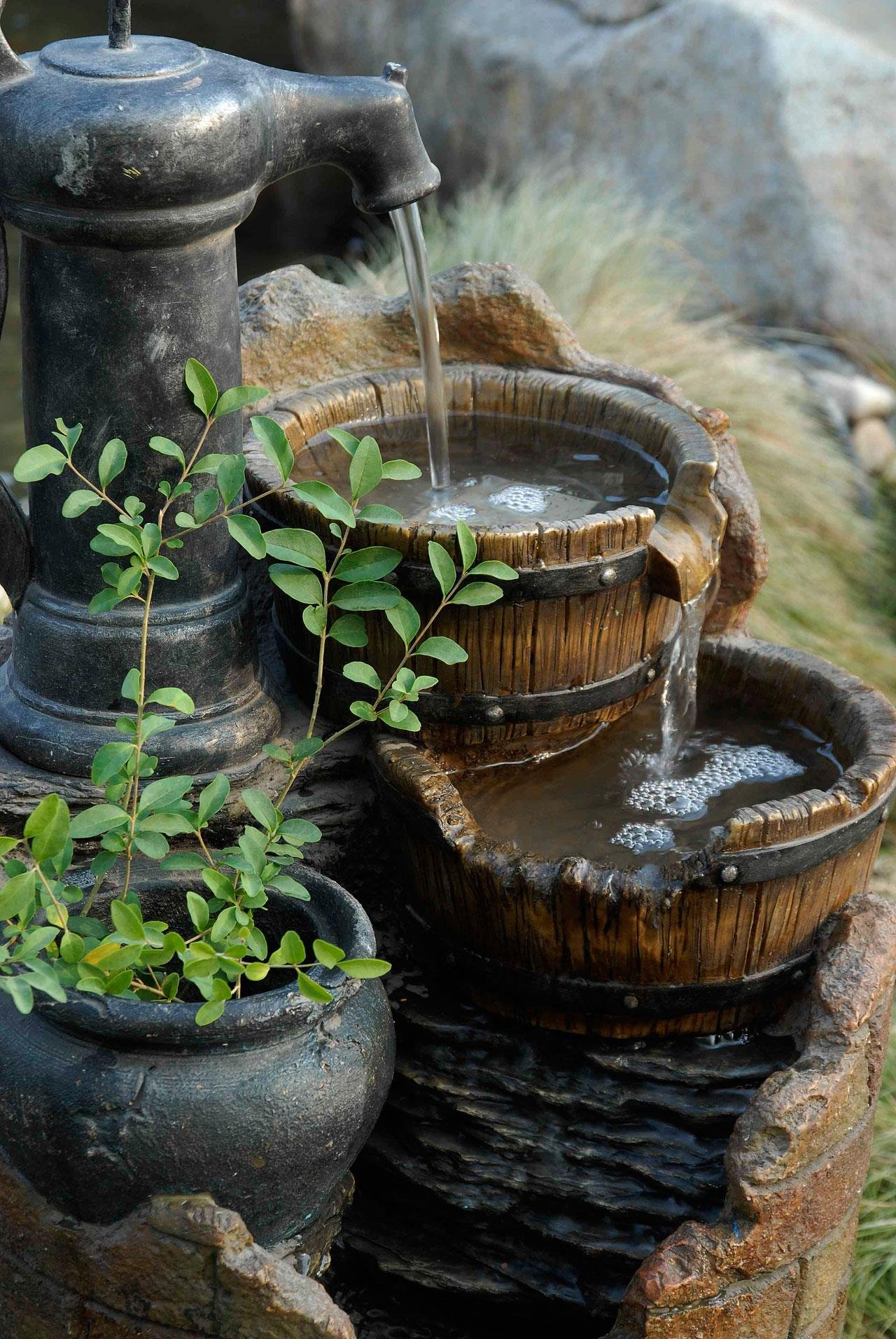 Jeco Glenville Water Pump Cascading Water Fountain