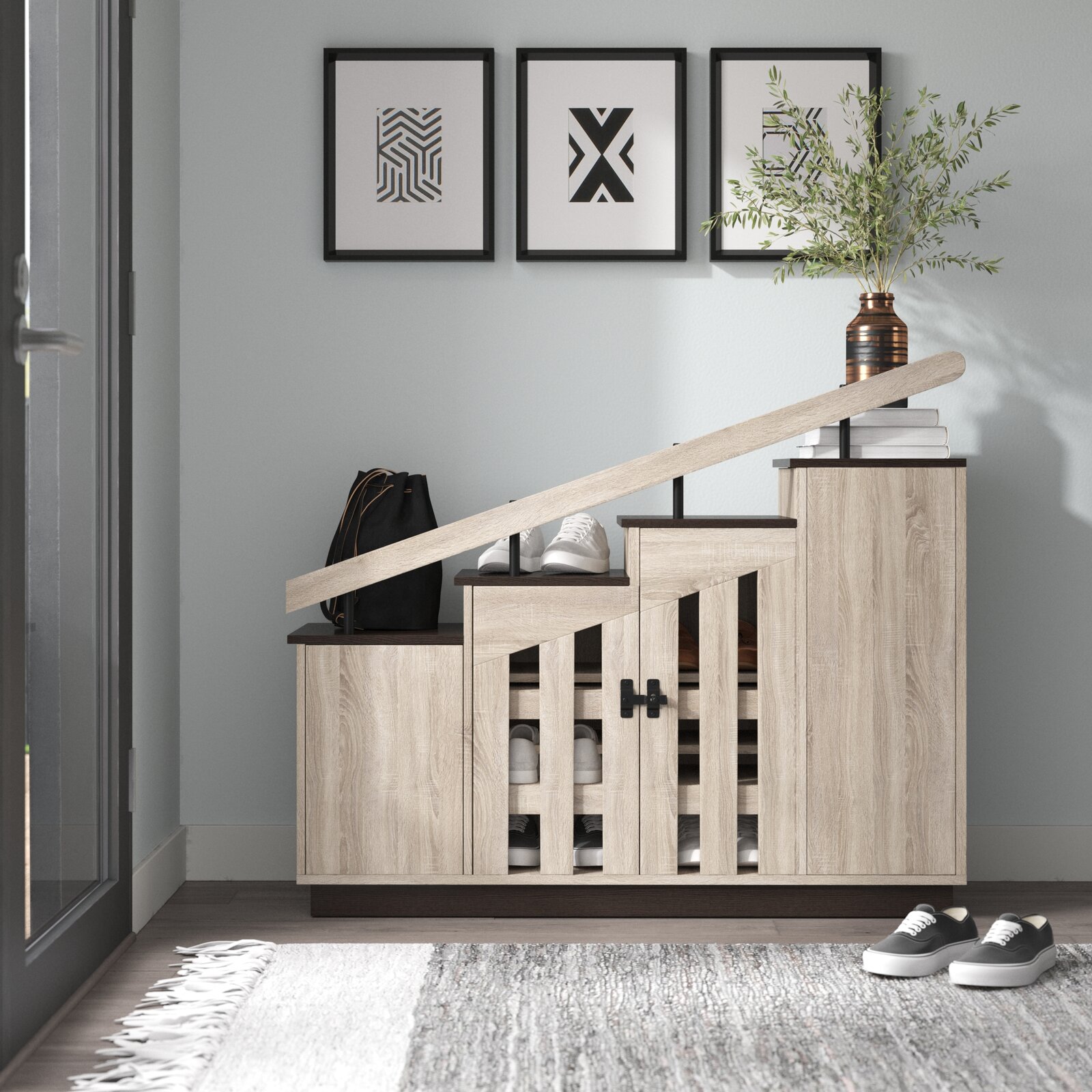 12 Pair Shoe Storage Cabinet