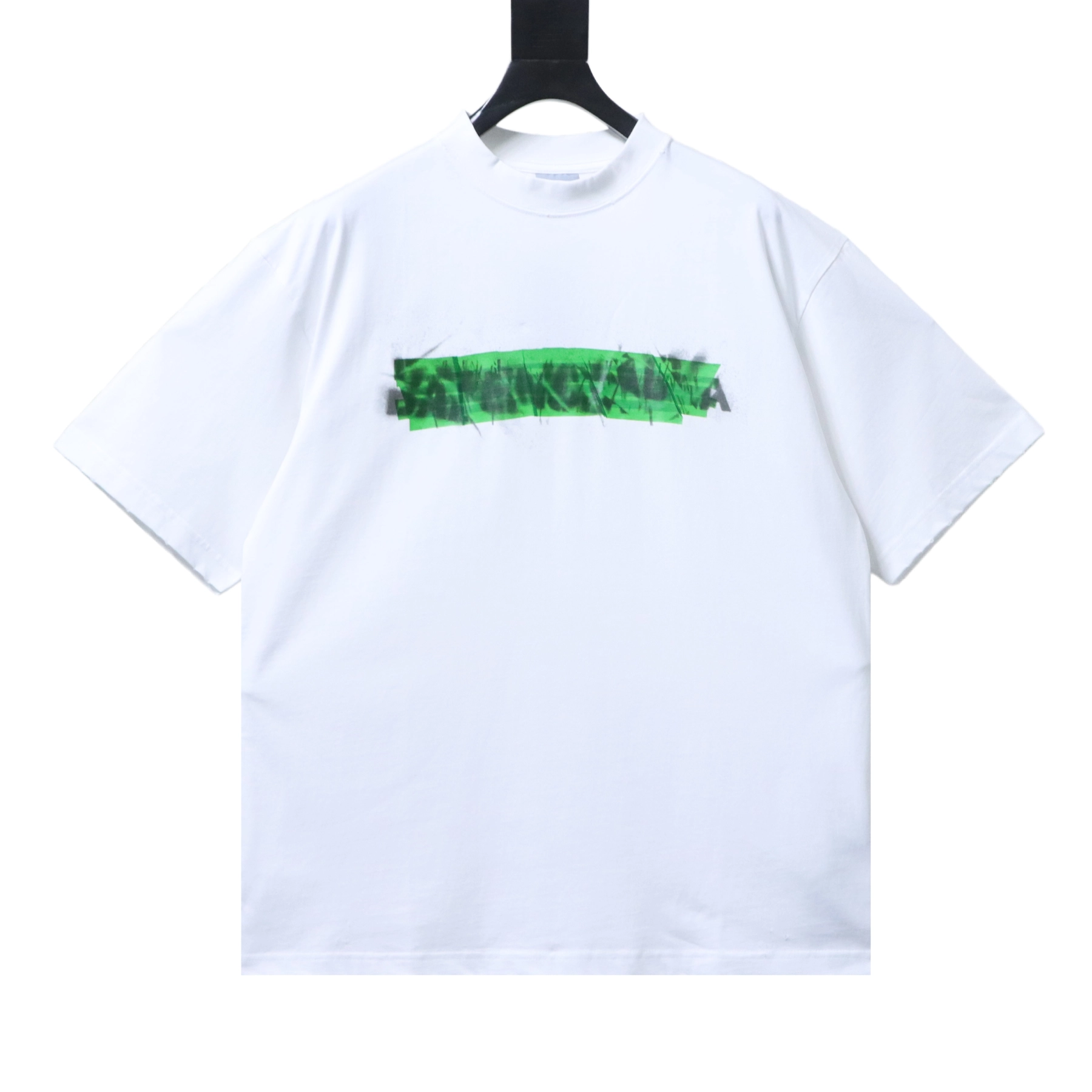 Balenciaga Glossy Double-Layer Pleated Tape T-Shirt