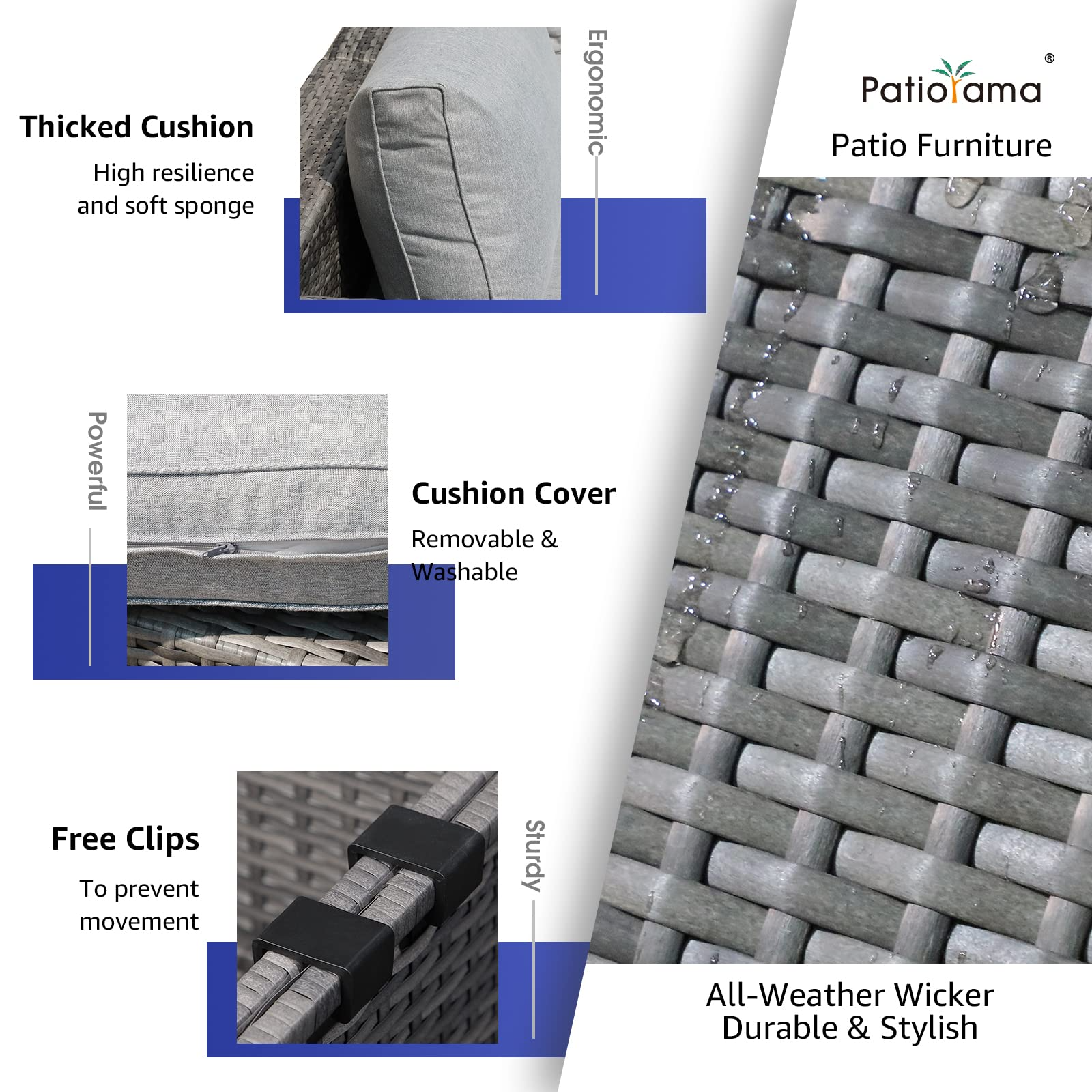 7 Pcs Patio Furniture Set