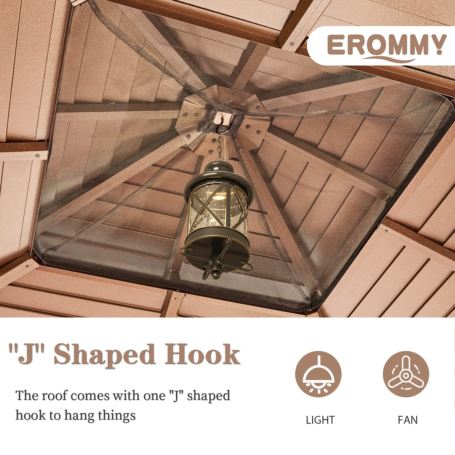 Hardtop Gazebo Galvanized Steel Gazebo Canopy Double Roof