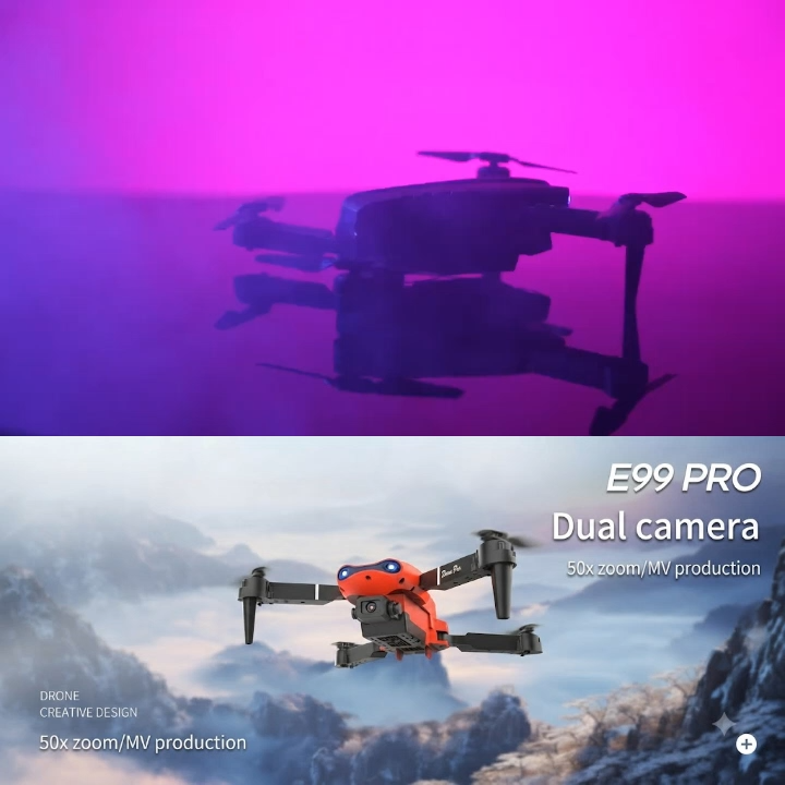 E99 Pro Dual Camera 4K GPS Drone | Foldable Smart Quadcopter with Obstacle Avoidance & 30-Min Flight Time