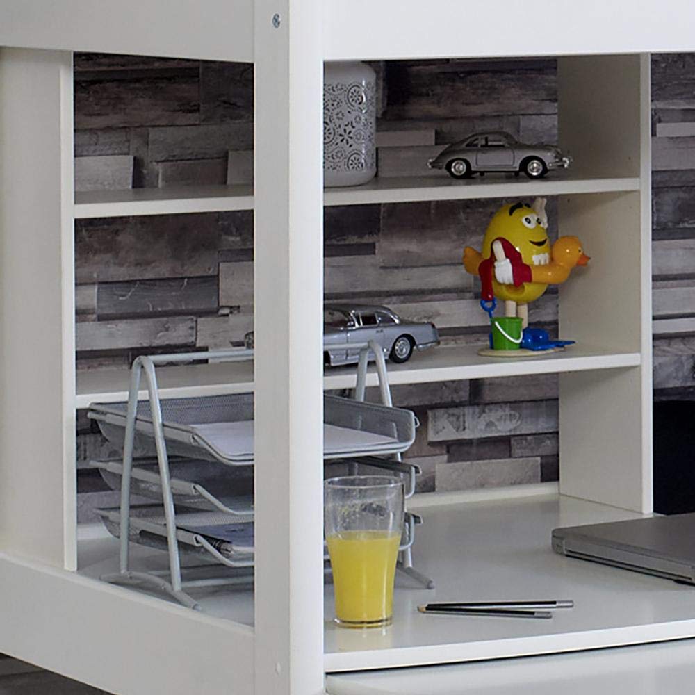 Noah E High Bed, Desk & Sofabed in Black