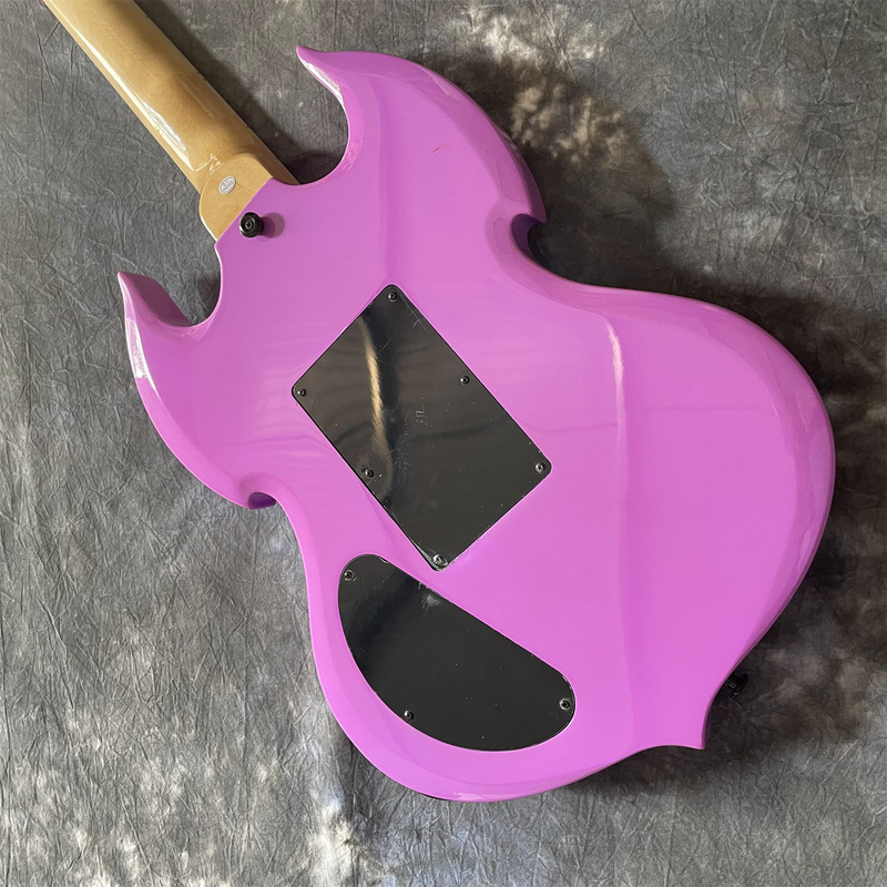 Purple Zakk Electric Guitar HH Pickups Floyd Rose Bridge Black Hardware