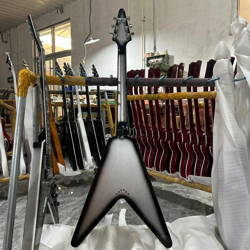 Fly V Electric Guitar Mahogany Body Rosewood Fretboard 6 Strings Tune-O-Matic