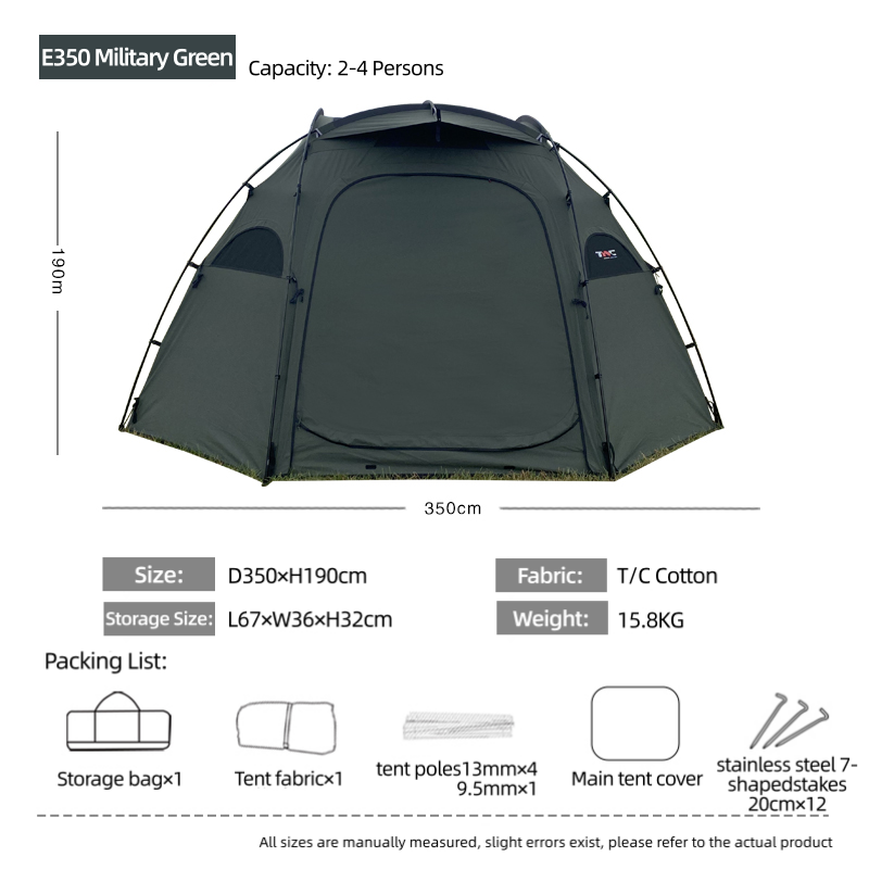 BLACK DRAGON E350 Cotton Fabric Tent