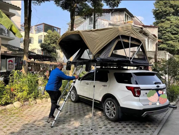 Portable roof tent