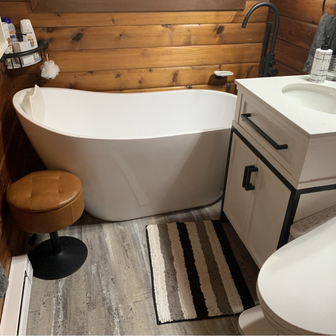 54" x 28" Freestanding Soaking Acrylic Bathtub