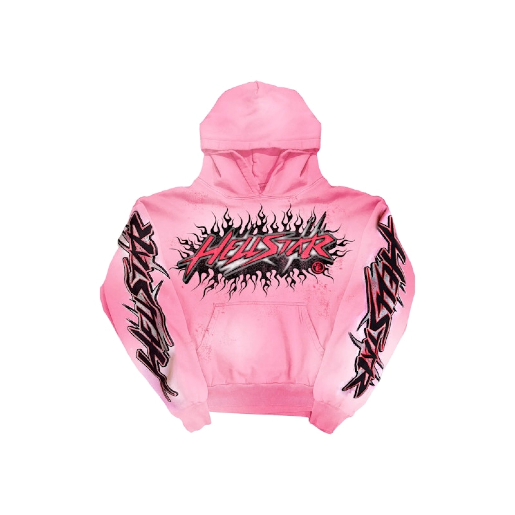 Hellstar Brainwashed Without Brain Hoodie Pink+Purple Brand Jeans
