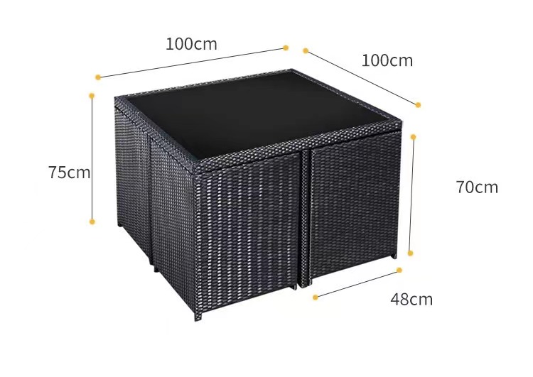 Five-piece Set of Rattan Creative Furniture Rattan Chair Leisure