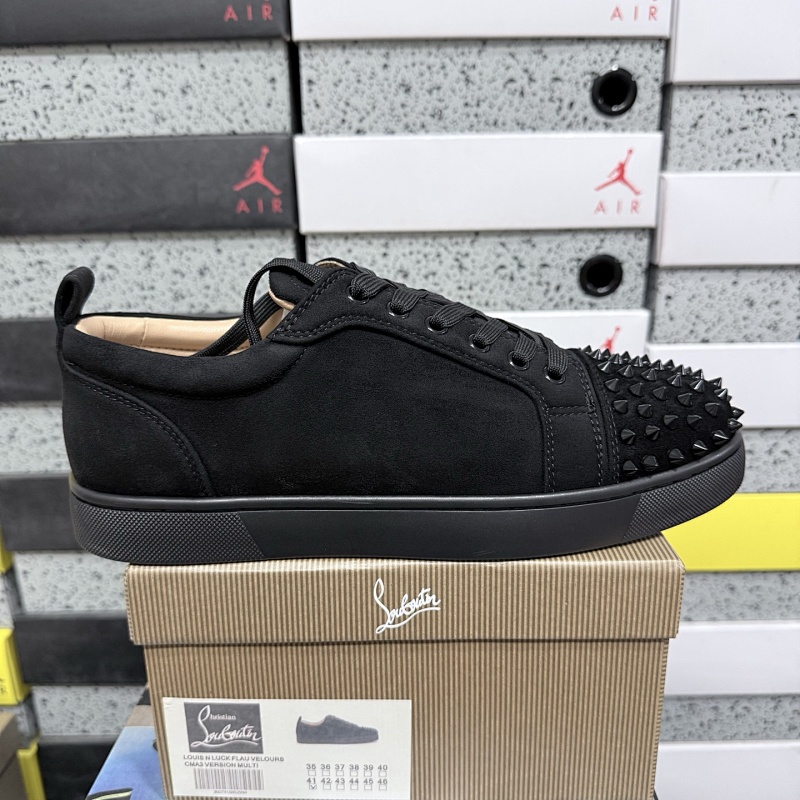 Christian Louboutin Sneaker Black Velvet Toe Studded