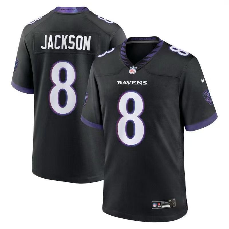 Baltimore Ravens Jersey Black NO.8 JACKSON