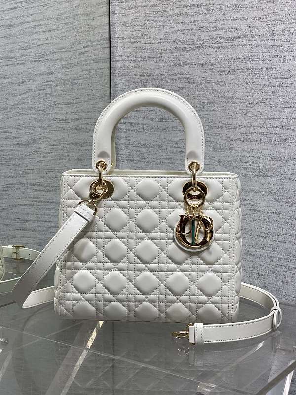 Dior Lady Dior Small Bag White