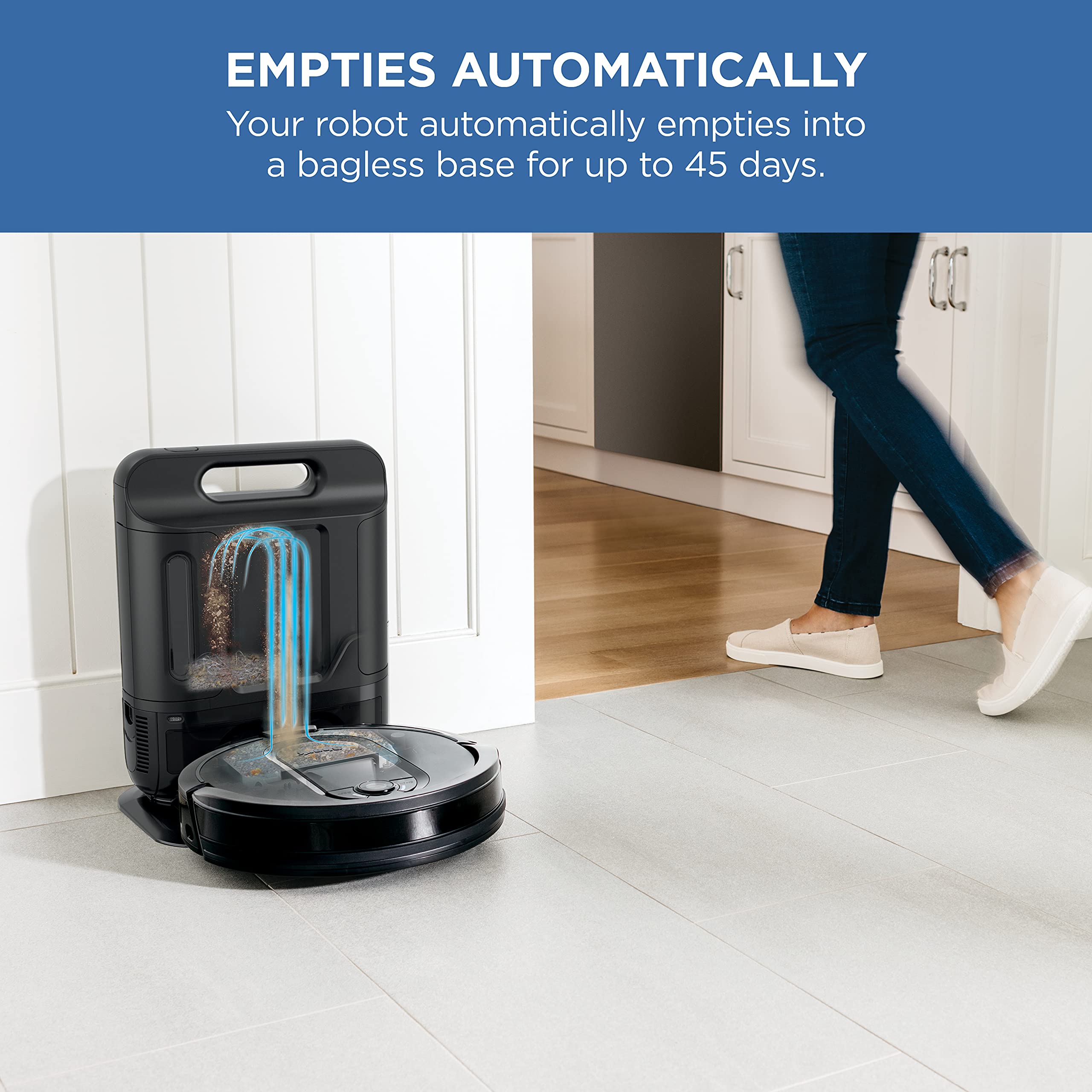 Robot Self-Empty Robot Vacuum, Wi-Fi Connected