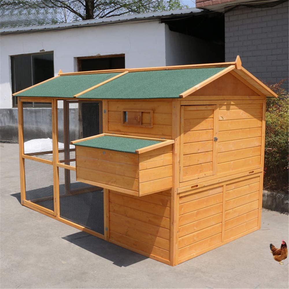 Large Size Fir Wooden Waterproof Roof Green Chicken Coops