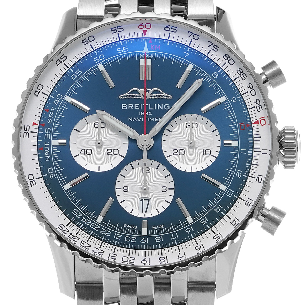 【Super Clone】Breitling AB0137211C1A1 Navitimer B01 Blue Dial - Νew