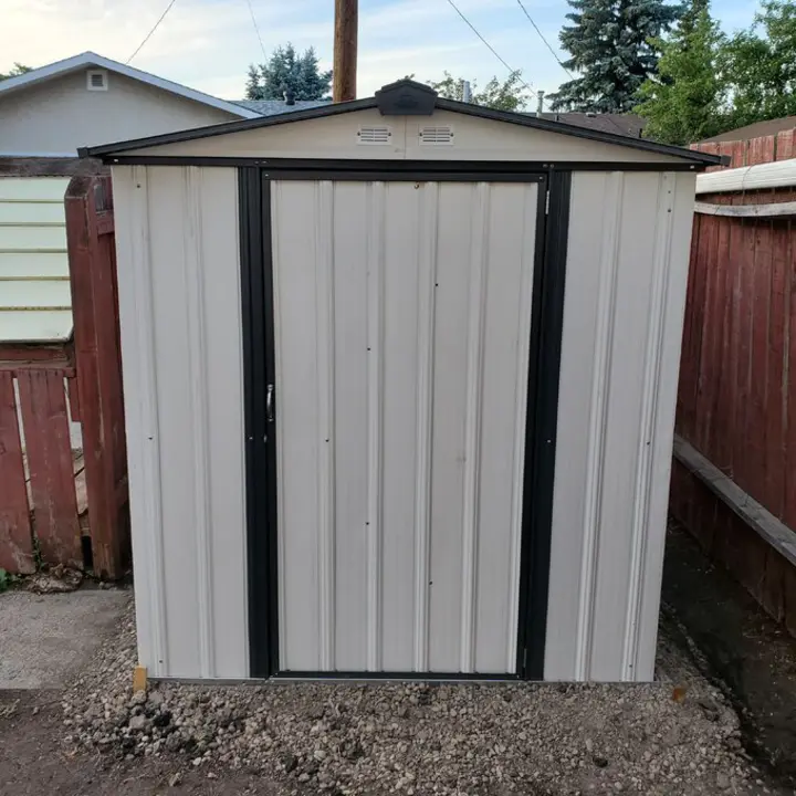 6 ft. W x 5 ft. D Metal Storage Shed