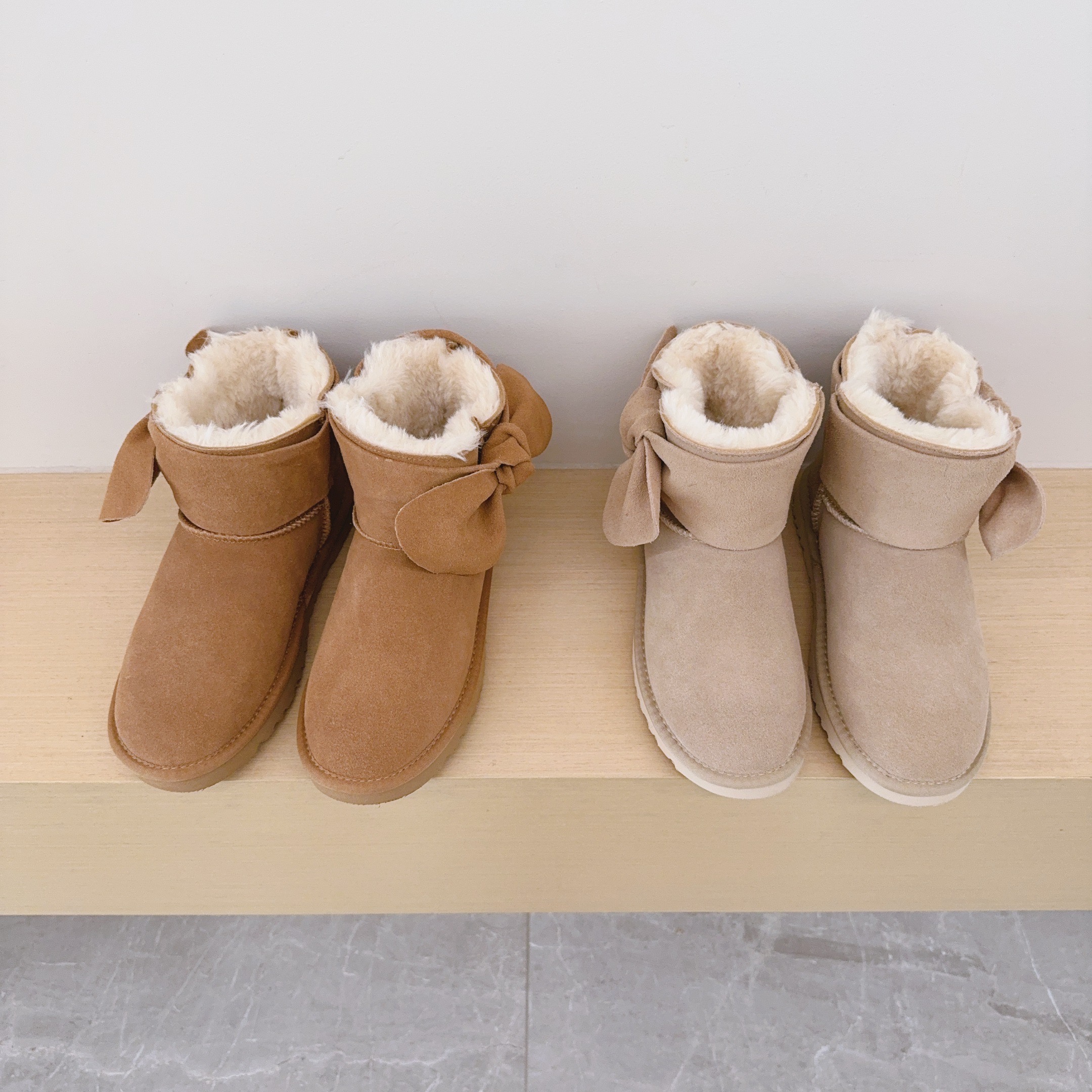 UGG Kids Large Bow Ankle Boots