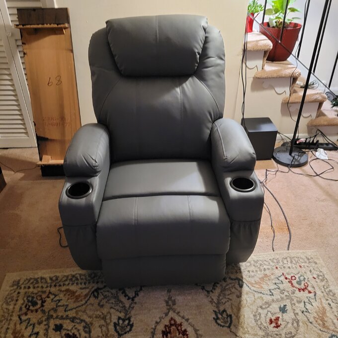 Faux Leather Power Lift Recliner Chair with Massage and Heating